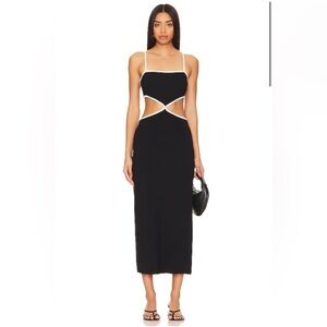 LSPACE Libra dress in black and cream